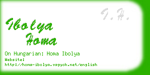 ibolya homa business card